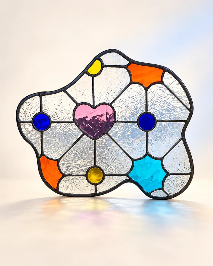 Cœur rose, vue de présentation en studio